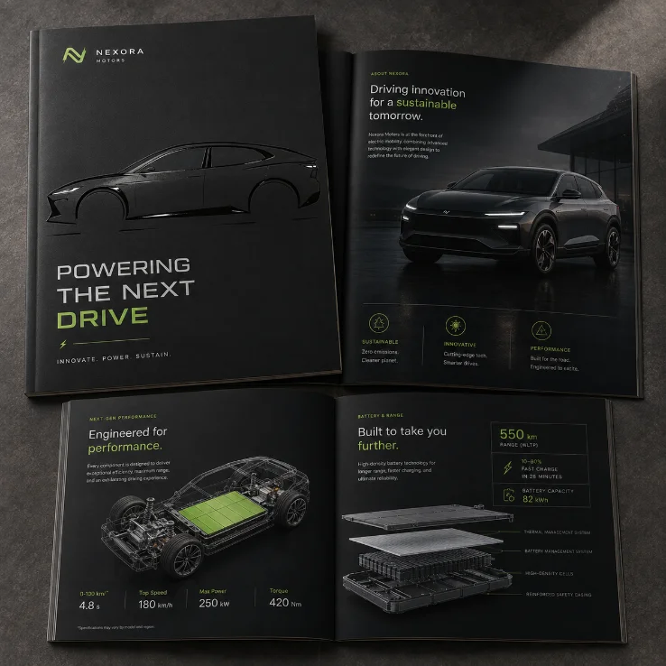 company profile brochure spread