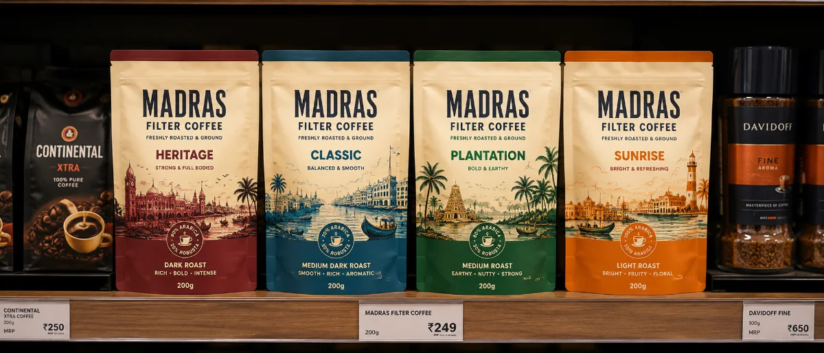 filter coffee brand on shelf